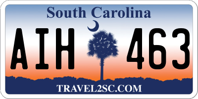 SC license plate AIH463