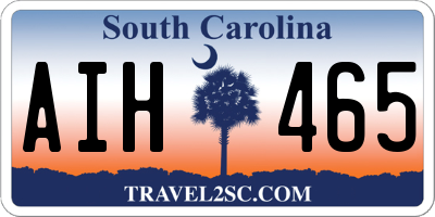 SC license plate AIH465
