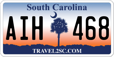 SC license plate AIH468