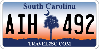 SC license plate AIH492