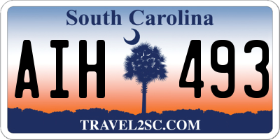 SC license plate AIH493
