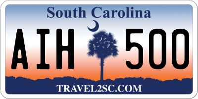 SC license plate AIH500