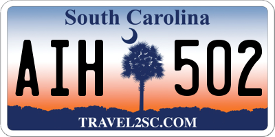 SC license plate AIH502