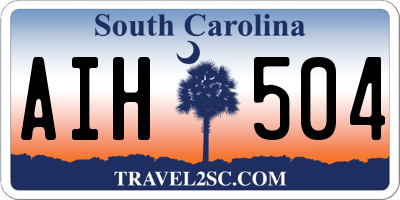 SC license plate AIH504