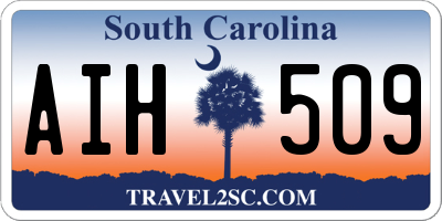 SC license plate AIH509