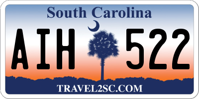 SC license plate AIH522