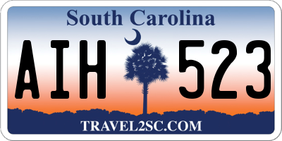 SC license plate AIH523