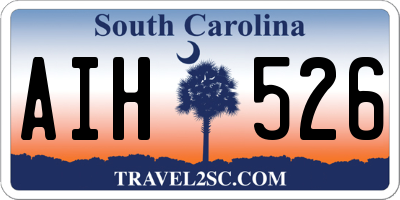 SC license plate AIH526