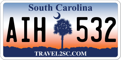 SC license plate AIH532
