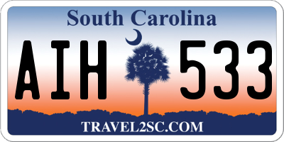 SC license plate AIH533
