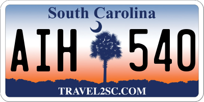 SC license plate AIH540