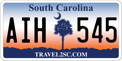 SC license plate AIH545