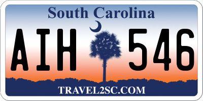 SC license plate AIH546