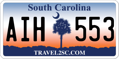 SC license plate AIH553