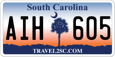 SC license plate AIH605