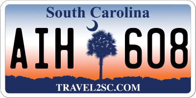 SC license plate AIH608