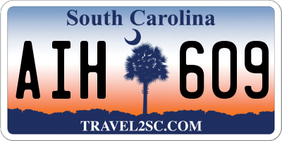 SC license plate AIH609