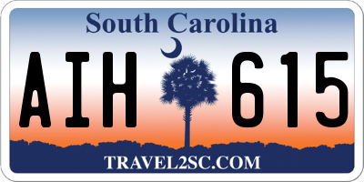 SC license plate AIH615
