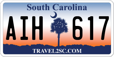 SC license plate AIH617