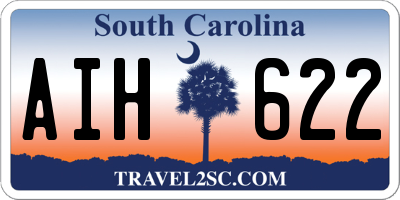 SC license plate AIH622