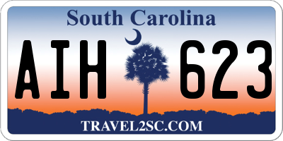 SC license plate AIH623