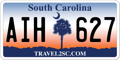 SC license plate AIH627