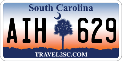 SC license plate AIH629