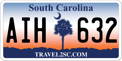 SC license plate AIH632