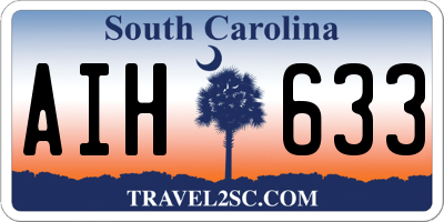 SC license plate AIH633