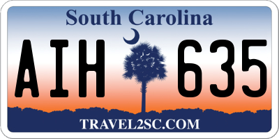 SC license plate AIH635