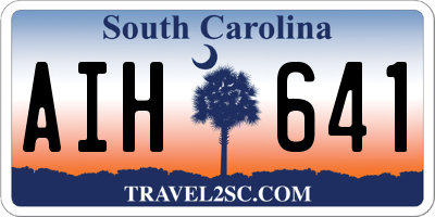SC license plate AIH641