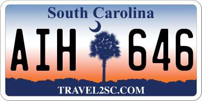 SC license plate AIH646