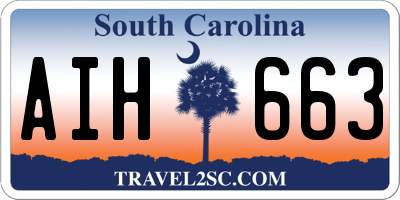 SC license plate AIH663