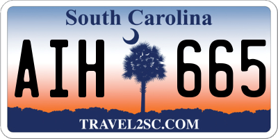 SC license plate AIH665
