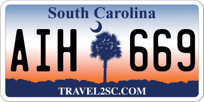 SC license plate AIH669