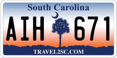 SC license plate AIH671