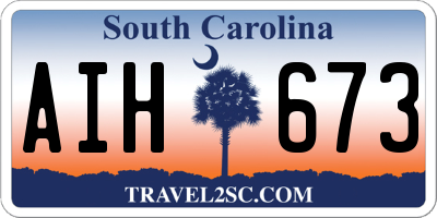 SC license plate AIH673
