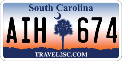 SC license plate AIH674