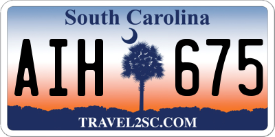 SC license plate AIH675