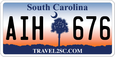 SC license plate AIH676