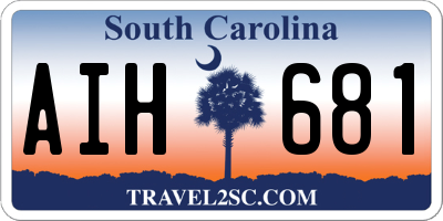 SC license plate AIH681