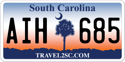 SC license plate AIH685