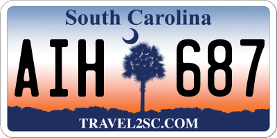 SC license plate AIH687