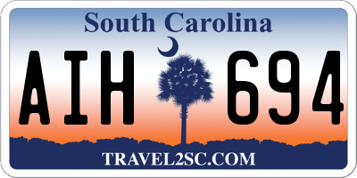 SC license plate AIH694