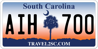 SC license plate AIH700