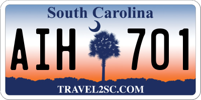 SC license plate AIH701