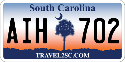 SC license plate AIH702