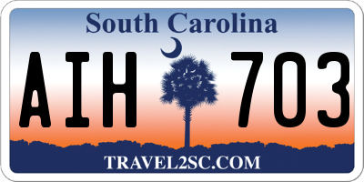 SC license plate AIH703