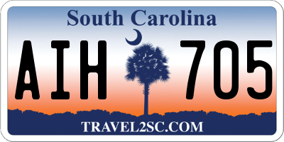 SC license plate AIH705
