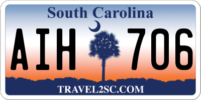 SC license plate AIH706